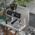 thumbnail image 3 of Silver Gray Semi-Automatic Espresso Machine – 1450W, 20 Bar Pressure, 30 Adjustable Grinder Settings, Fast Heat-Up System, Milk Frother with Steam Wand, for Home, Hotel & Office, 3 of 6