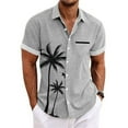 thumbnail image 2 of Yiaimeir Summer Hawaiian Print Shirt Camisas Luxury Breathable Short Sleeve Shirt,Size M-4XL, 2 of 5
