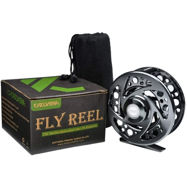 IBAOLEA Fly Reels Fly Fishing Reel - Large Arbor Aluminum Alloy Body  5/7/9/10 Weight (Black, Green, Silver/Blue, Space Gray) Fly Reel Iron Grey  5/7 wt 