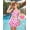 Deep Pink - Tree, variant on Girls 3 Piece Swimsuit Teen Girl Tankini Swimsuits Bathing SuitFloral Bikini Swimwear with Skirt