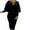 Black, variant on 2026 ! under $5 asdoklhq Womens Plus Size Dresses,Women Casual Slim Solid Color V-Neck Long Sleeve Hollow Out Dress