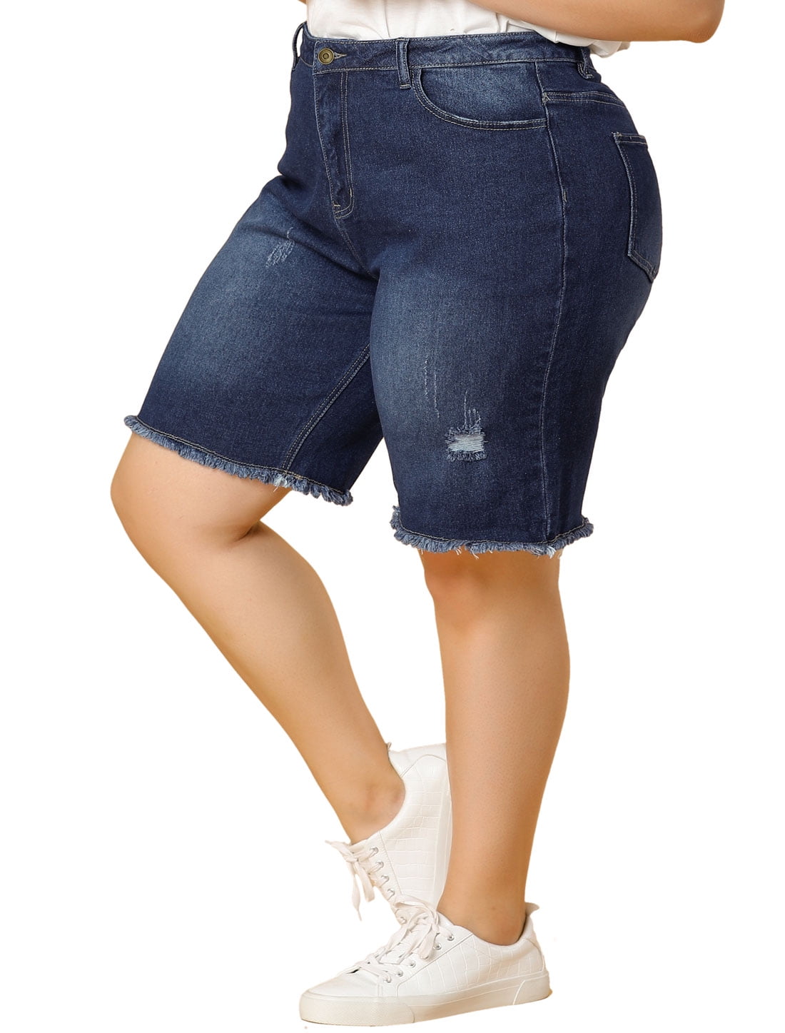womens plus size white shorts