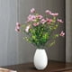 thumbnail image 5 of Flores artificiales de seda violeta - Arreglo floral de plástico de césped primaveral para decoración de bodas en despacho, 5 of 7