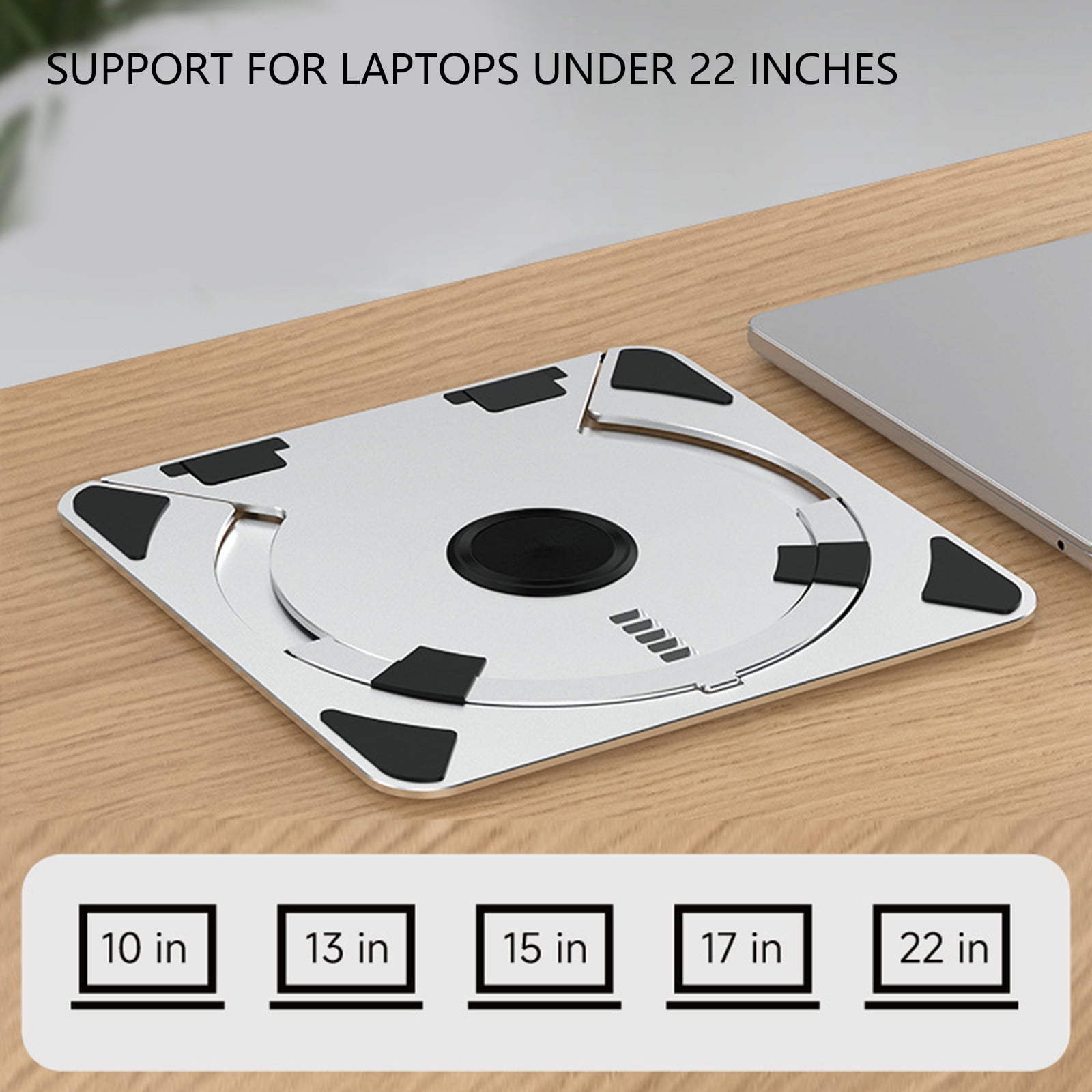 Adjustable Foldable Laptop Stand with 360 Degree Rotatable Base