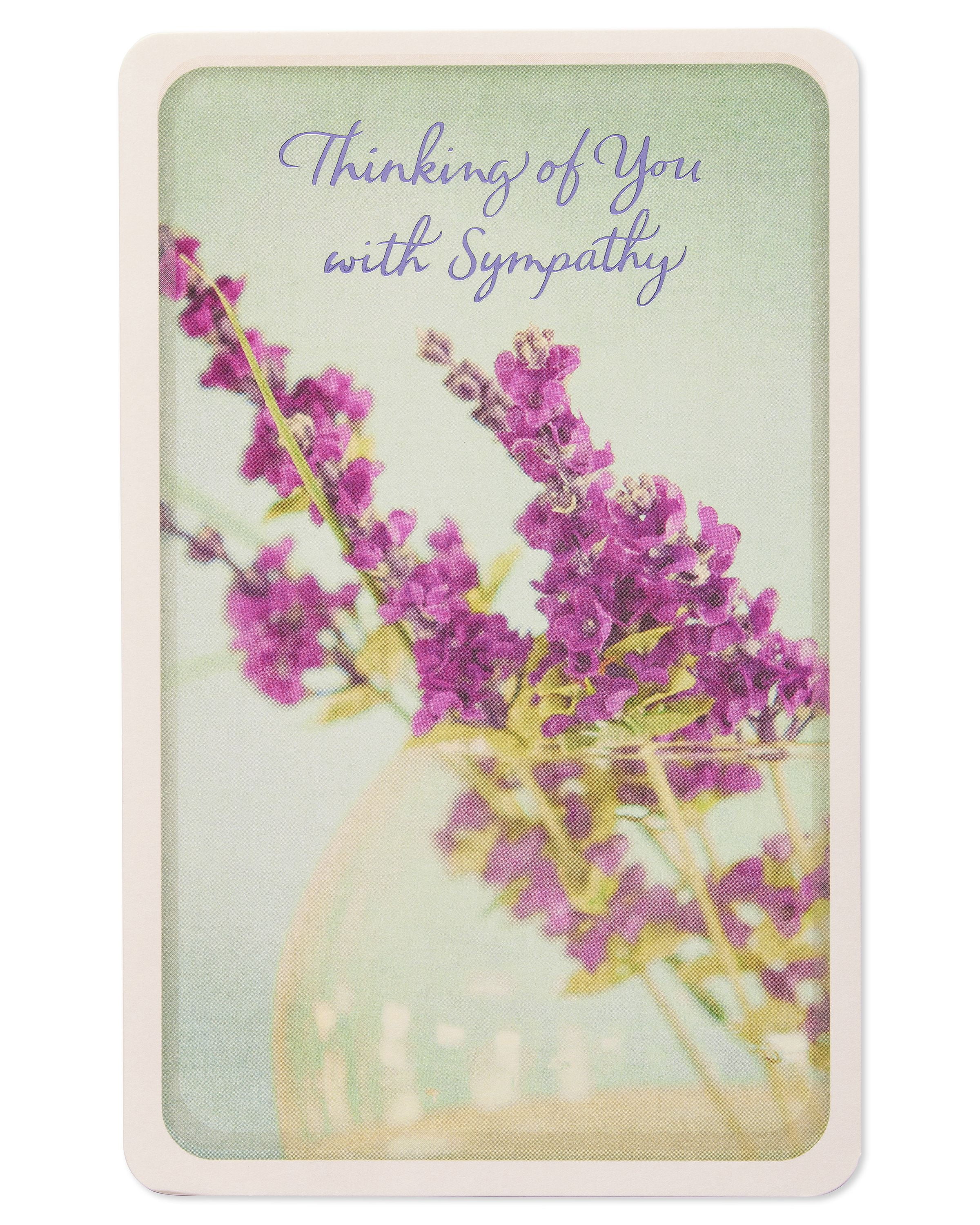 American Greetings Lavender Sympathy Card with Foil