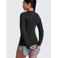 thumbnail image 2 of CRZ YOGA Seamless Long Sleeve Shirts for Women Workout Athletic Running Yoga Tops Breathable Tshirt, 2 of 5