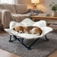 thumbnail image 1 of Cama plegable para perros, fácil de limpiar, cojín para mascotas, almohadilla elevada para gatos y perros, cama desmontable para mascotas para parques Blanco S, 1 of 8