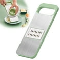 thumbnail image 4 of Food Slicer For Kitchen,Adjustable Slicer for Kitchen,Stainless Steel Food Slicer,Vegetable Slicer for Cucumber,Potato,Carrot,Onion,Vegetable Cutter,Food Pusher Included,Easy to Use and Clean(Green), 4 of 9