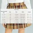 thumbnail image 2 of HAOTAGS Plaid Skirts for Girls,High Waisted Comfortable School Uniform Short Pleated Skirt Khaki 2-3, 2 of 6