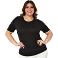thumbnail image 1 of Blusa con perlas (talla extra), modelo 3022-C (Negro) negro 36 Roman Fashion Blusa extra 3022-c, 1 of 6
