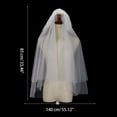 thumbnail image 5 of Wedding Veil with Comb 2-Layer Elbow Veils Short Tulle Party Hair Accessories, 5 of 12