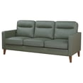 thumbnail image 4 of Coaster Jonah Faux Leather Upholstered Track Arms Sofa Green, 4 of 5