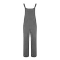 thumbnail image 5 of Womens Corduroy Wide Leg Overalls, Loose Soft Jumpsuit with Pockets, Vintage Fashion Pants for Daily Business Casual Travel Wear | VerBelle,Gray L, 5 of 9