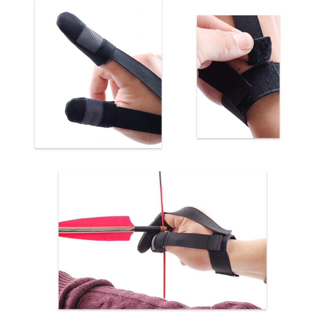 1 Pce Onglet De Doigt En Cuir Durable Pratique Marron Accessoires De Tir L Arc