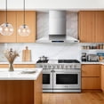 thumbnail image 5 of KOSTCH 48 inch Convertible Ducted Wall-Mount Range Hood, 1200 CFM Kitchen Vent Hood with 3 Speed Exhaust Fan & LED Light, Kitchen Range Hood with Touchscreen Control Panel & Remote Control, 5 of 6