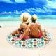 thumbnail image 5 of Toalla de Playa Redonda de Microfibra, Suave Secado Rápido, Estampados Coloridos y Divertidos, Resistente a La Arena, Ligera, Múltiples, Ideal para Yoga, Picnic o Piscina, 152 Cm., 5 of 5