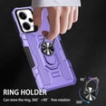 thumbnail image 3 of for Xiaomi Redmi Note 12 5G Case (Not 4G) with Metal Ring Kickstand for Women & Men, Heavy-Duty Protection Shockproof Bumper Cover Case for Xiaomi Redmi Note 12 5G/Poco X5 TY Purple, 3 of 18