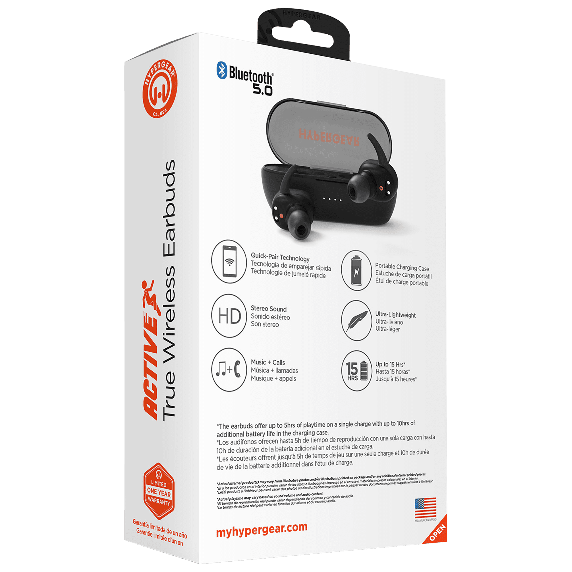HyperGear Active True Wireless Earbuds (Black)
