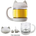 thumbnail image 3 of Coofit Glass Water Cup Cute Fish Infuser Juice Glass Tea Cup Coffee Mug with Lid, 3 of 10