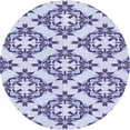 thumbnail image 1 of Ahgly Company Machine Washable Indoor Round Transitional Heavenly Blue Area Rugs, 6' Round, 1 of 7