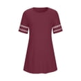 thumbnail image 6 of Gamivast Women's Casual A Line Dress Lace Trim Short Sleeve Round Neck Loose Fit Summer Beach Daily Party Hollow Out Flowy Swing Mini Shift Sundress, 6 of 8