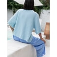 thumbnail image 4 of Gupgi Knitted Crop Cardigan for Women Short Sleeve Button Down Sweater Solid Color Ribbed Tops, 4 of 6