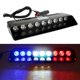 thumbnail image 1 of Barra de luces LED de advertencia, cuentas de luz superbrillantes de 12 V y 9 W con ventosa para parabrisas interiores delanteros y traseros (rojo, blanco y azul), 1 of 5