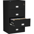 thumbnail image 4 of Phoenix Safe Lateral 31 inch 4-Drawer Fireproof File Cabinet with Key Lock, Water Seal, Black, LAT4W31B, 4 of 6