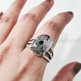 thumbnail image 4 of Natural Black Rutile Ring, Woman's Black Rutilated Quartz Ring, 3 Twisted Bohemian Band, 925 Sterling Silver, Womens Ring, Christmas, Thanksgiving, Handmade, Statement Jewelry, Natural Gemstone Ring, 4 of 7
