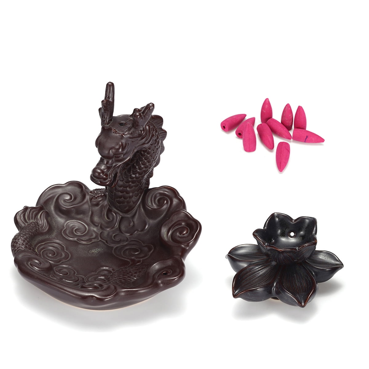 Grtxinshu Ceramic Glaze Dragon Censer Waterfall Smoke Backflow Cone Sticks Incense Burner With 10pcs Cones Walmart Com Walmart Com Grtxinshu Ceramic Glaze Dragon Censer Waterfall Smoke Backflow Cone Sticks Incense Burner With 10pcs Cones Walmart Com Walmart Com