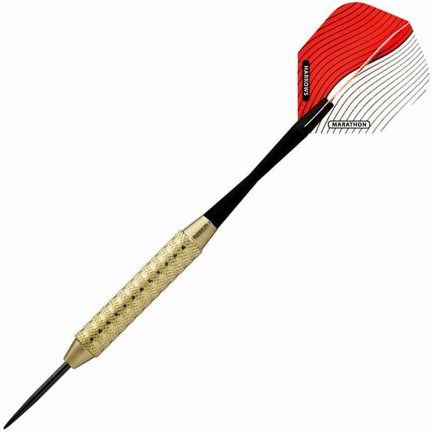 Harrows Pro Brass Steel Tip Darts – Knurled Grip, Precision Balanced, 3-Pack