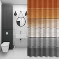 thumbnail image 4 of Orange Grey Shower Curtain for Bathroom Decor, Gradient Wood Grain Vintage Farmhouse Waterproof Fabric Shower Curtain, 36"x78" Set with 12 Hooks, 4 of 9