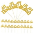 thumbnail image 4 of WHAMVOX Cupcake Toppers for Father's Day Party Decorations Golden Paper and Bamboo 25pcs Set, 4 of 8