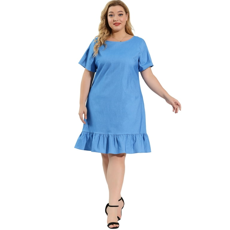 Plus size jean dress best sale