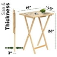 thumbnail image 3 of PJ Wood Folding TV Tray Tables with Compact Storage Rack 5 Piece Furniture Set, 3 of 10
