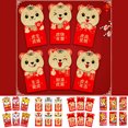 thumbnail image 3 of Funie 6Pcs/Set 2022 Propitious Red Pocket 3D Effect Exquisite Paper Hot Stamping Lucky Money Bag for Spring Festival, 3 of 8