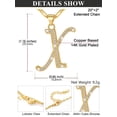 thumbnail image 6 of Silvora Initial Necklace for Women Platinum Plated CZ Crystal Personalized Letter X Pendant Necklace Shiny Dainty Jewelry Gifts for Granddaughter Sister Friends Christmas, 6 of 7