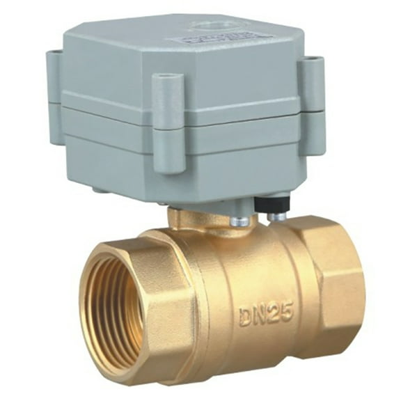 1" DN25 Two wires control Normally Closed Electric Ball Valve,AC110-230V Brass Motorized Ball Valve