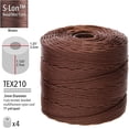 thumbnail image 3 of The Beadsmith S-Lon Bead Cord – .5 mm Twisted Nylon Cord, 4 Spools, Brown Color, TEX210, 77 Yards, 3 of 6