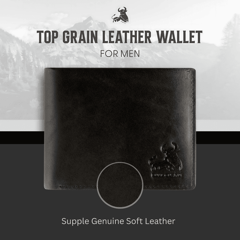Bull Guard Mens RFID Blocking Bifold Wallet, Black photo 3