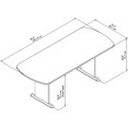 thumbnail image 4 of Bush Business Furniture Series A-C 79W x 34D Racetrack Oval Conference Table in Pewter, 4 of 6