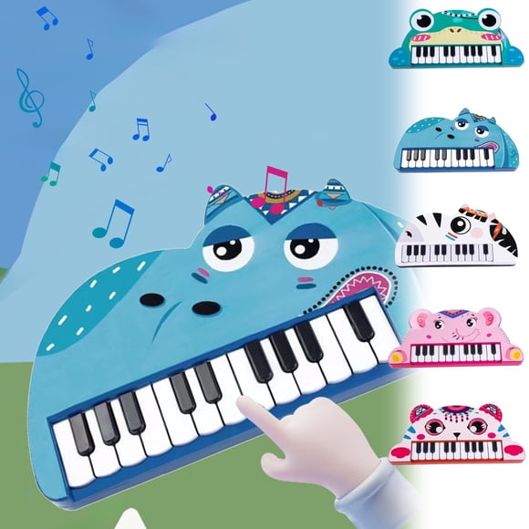 Sentmoon Gifts for 7 Year Old Boys Girls Toys 8-10 Cute Dinosaur Animal Electronic Piano Toy Multi-Functional Music Parent-Child Interactive Teaching Educational Musical Instrument