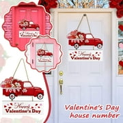 TBKOMH Valentines Decorations,Valentines Day Decor,Happy Valentine's Day Sign Hanging Sign Indoor Outdoor Door Hanging Decoration