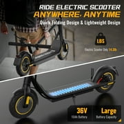 550W Electric Scooter for Adults, 21 Miles Range & 19 MPH Max Speed, 48V 15A Battery, 10 Pneumatic Tires, Foldable E-Scooter with APP Control, Headlight & Turn Signals – Commuting Gift,Black