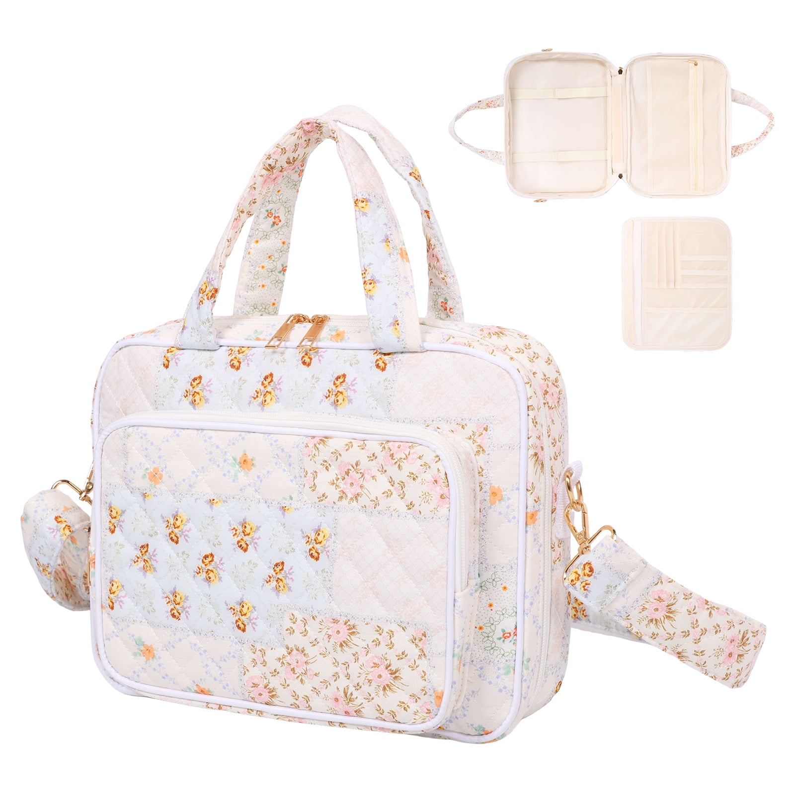 NUAHRHY Travel Hanging Toiletry Bag Waterproof Women Makeup Organizer Bag Large Capacity Portable Cosmetic Toiletry Storage Organizer for Full Sized Shampoo Conditioner Lotion Comb