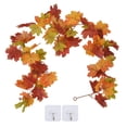 thumbnail image 2 of Guirnalda De Hojas De Otoño, Festival De Plástico De Vid De Arce Artificial De Otoño Para Halloween, 2 of 7