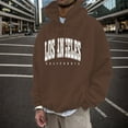 thumbnail image 5 of Fgnfyis Men's Fashion Casual Hooded Pullover Long Sleeve Drawstring Sweater Tops for Everyday Wear Comfortable Style and Versatile Fashion Statements Men's Sweatshirts Brown M, 5 of 5