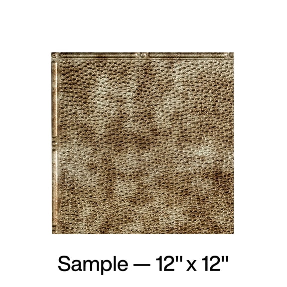 FASÄDE Border Fill Decorative Vinyl Glue Up Ceiling Panel in Bermuda Bronze (12X12 Inch Sample)