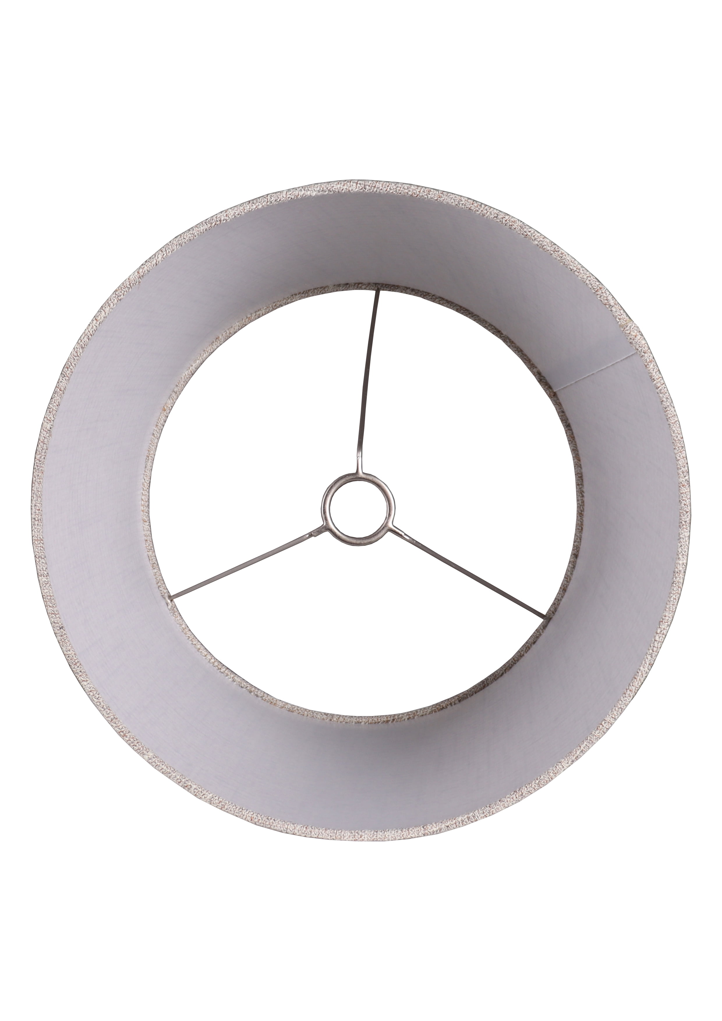 Simplee Adesso Gray Fabric Modified Drum Shape Lamp Shade, 10"H x 14"D, Transitional Design, Ideal for Office, Dorm or any Room