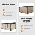 thumbnail image 5 of TOTAL Outdoor 12x14FT Lean-to Hardtop Gazebo with Aluminum Frame, Netting for Deck & Backyard, Brown, 5 of 7